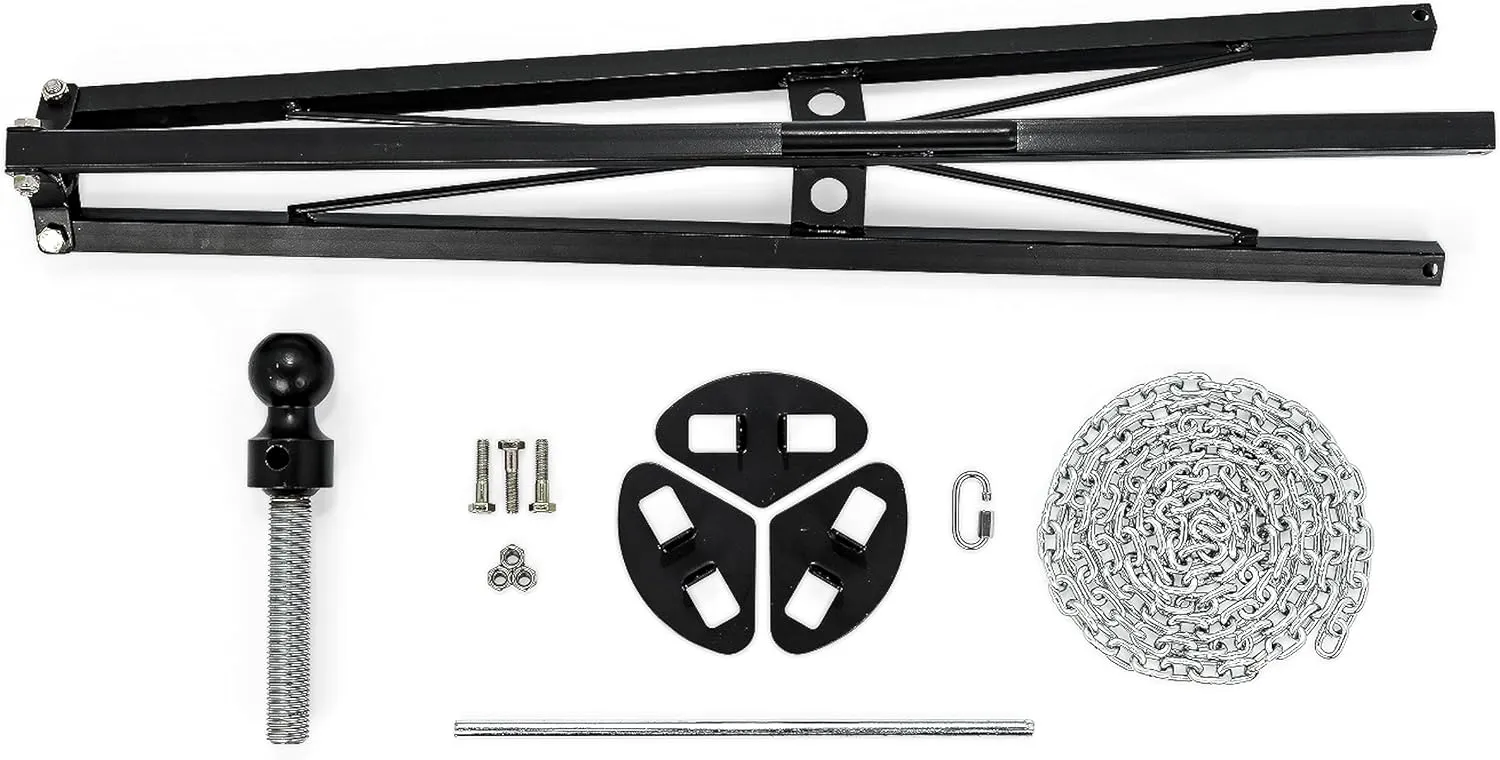 Camco Eaz-Lift Camper & RV Gooseneck Stabilizer Tripod Jack - Reduces Movement on 5th Wheel Trailers - Features Adjustable Height from 30” to 44” - 7,500lb Max Load Capacity (48850)