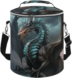 Camping Cooler Bag, Cool Dragon Print Portable Ice Pack Outdoor Cooler Bag Picnic Cooler Bag Foldable Cooler Bag