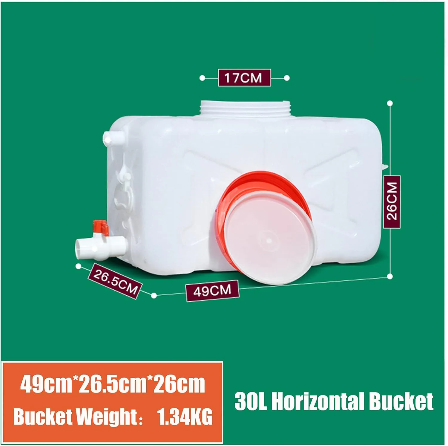 Camping Outdoor Water Tank 30L/45L/70L/140L Camping & Hiking Water Storage Water Container Multifunctional Water Tank Cold Water Camping Water Storage Carrier Jug Water Barrel Pure(Size:30L)