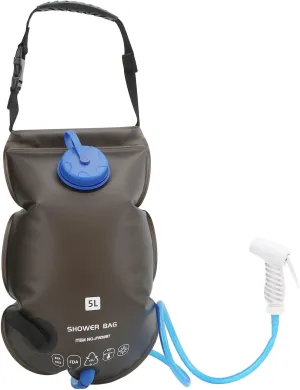 Camping Shower Bag, 5L Large Caliber With Handle Portable Bath Food Grade TPU Outdoor Shower Bag for Camping Travel Hiking
