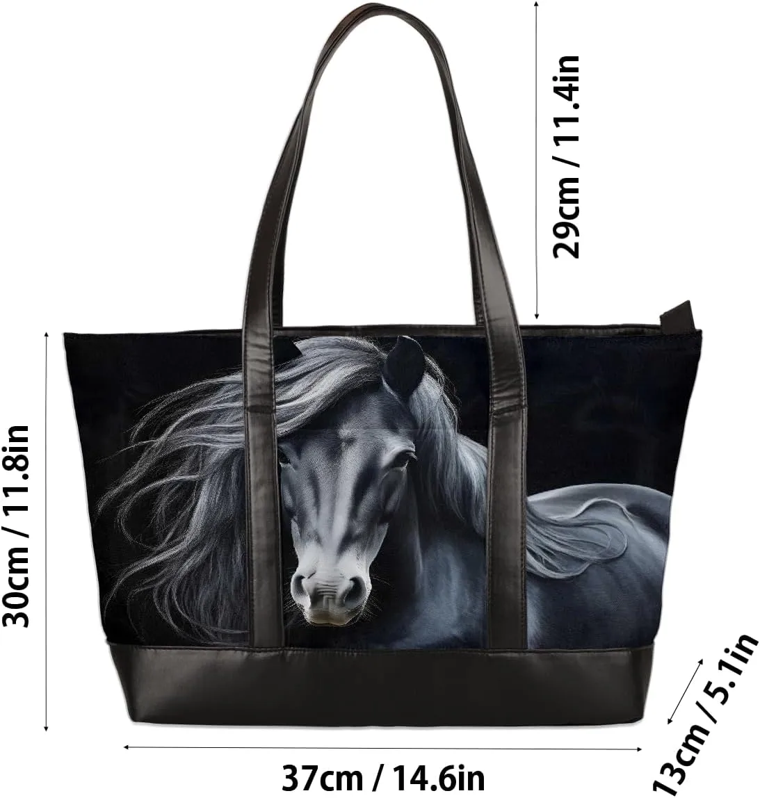 Canvas Laptop Tote Bag for Women Animal Swan Love Heart 15.6 Inch Large Capacity Computer Bag