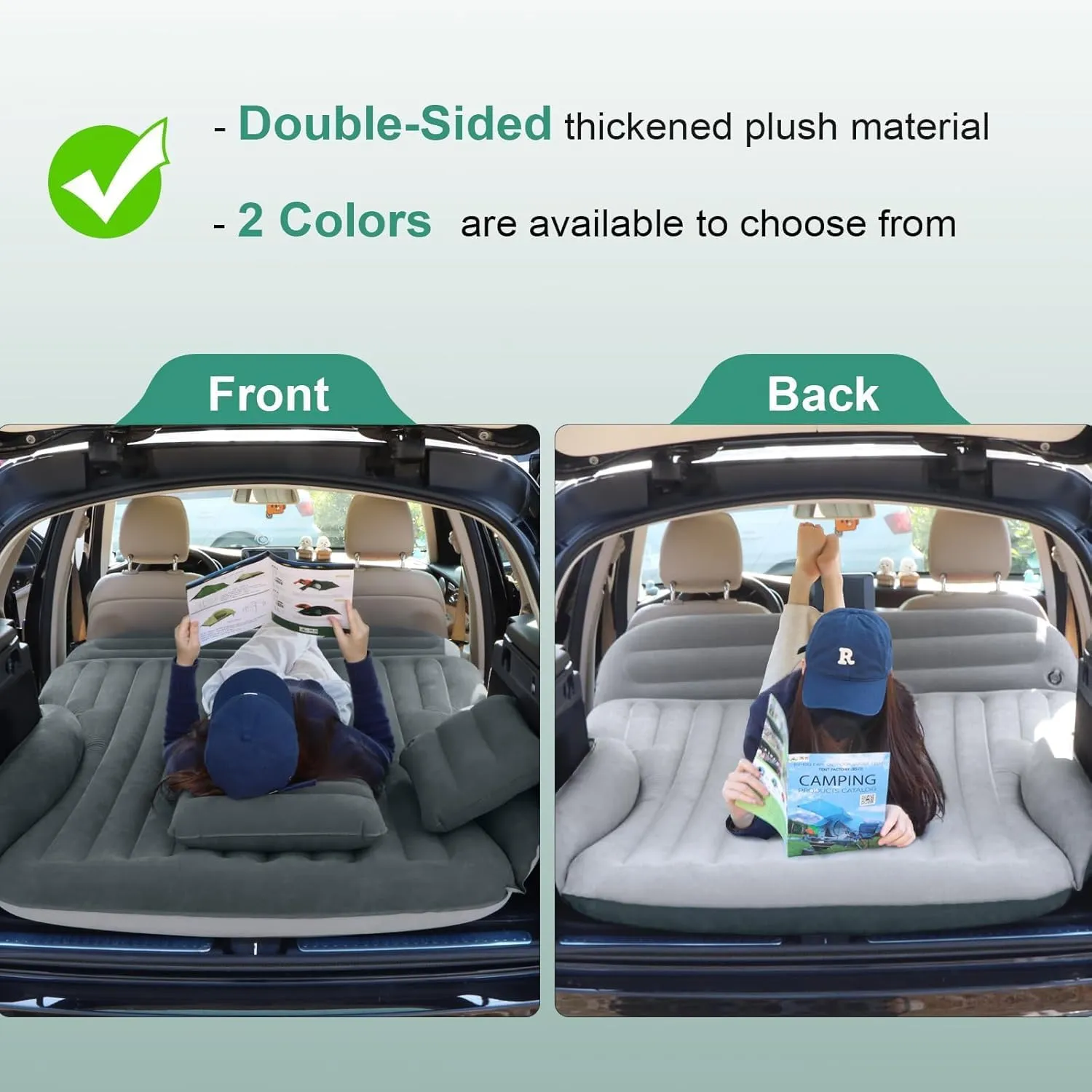 Car Air Mattress for Audi A5 4 Door B9 2017-2023, Flocking & PVC Camping Air Mattresses with Comfortable Long Fleece Car Bed Accessories for Home & Travel,B