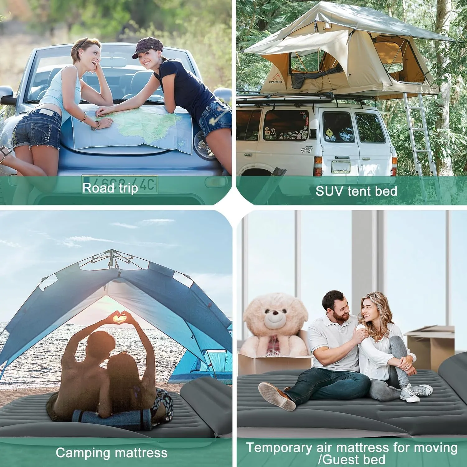 Car Air Mattress for Audi A5 4 Door B9 2017-2023, Flocking & PVC Camping Air Mattresses with Comfortable Long Fleece Car Bed Accessories for Home & Travel,B