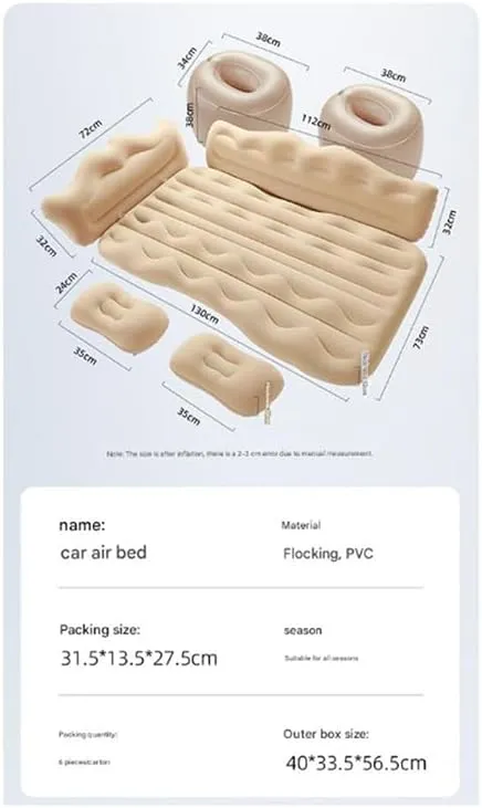 Car Air Mattresses for Ford Edge 2016-2020 2021 2022 2023 2024 2025 2026,Thickened Car Camping Bed Sleeping Pad with Upgrade Side File Portable Car Mattress for Travle and Camping,K