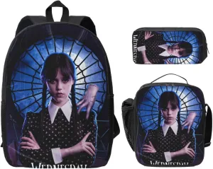 Casual 3 Piece Travel Backpack Laptop Backpack Solid Color 17 Inch Outdoor Backpack Unisex (style-1,One size)