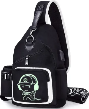 Casual Sling Bag for Boys Men, Small Chest Pack for Travel Sport College School
