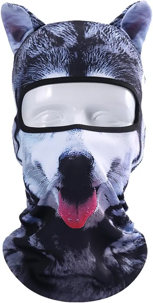 Cat Balaclava,Dog Balaclava,Halloween Hat,Cute Full Face Hood Mask Animal Ski Mask for Hiking Riding Sports Outdoor