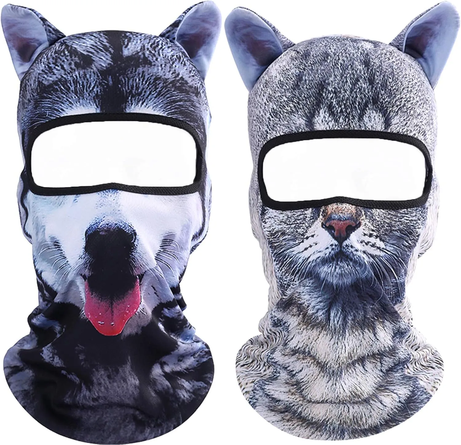 Cat Balaclava,Dog Balaclava,Halloween Hat,Cute Full Face Hood Mask Animal Ski Mask for Hiking Riding Sports Outdoor