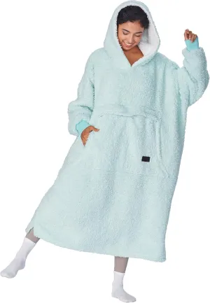 Catalonia Oversized Blanket Hoodie Sweatshirt, Comfortable Wearable Sherpa Pullover,Gift for Her