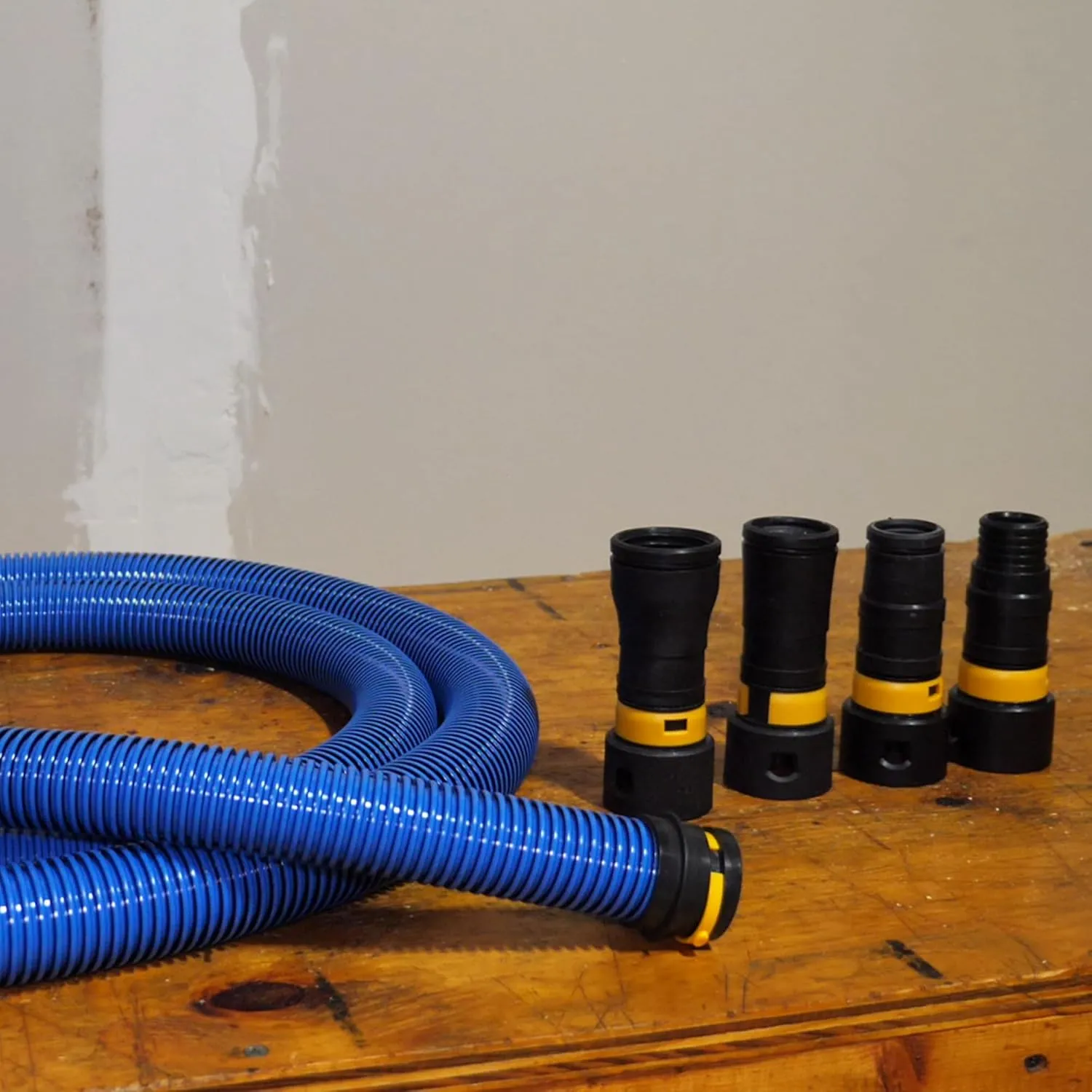 Cen-Tec Systems 95204 Antistatic Vacuum Shop Vacs with Expanded Multi-Brand Power Tool Adapter Set, 10 Ft. Hose, Blue