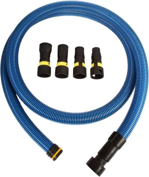 Cen-Tec Systems 95204 Antistatic Vacuum Shop Vacs with Expanded Multi-Brand Power Tool Adapter Set, 10 Ft. Hose, Blue