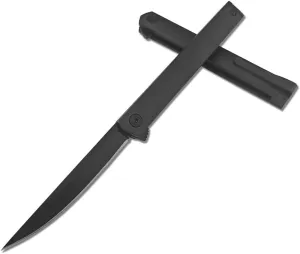 CEO Flipper Pocket Knife, Liner Lock Gentleman's Knife, Everyday Carry, Black Nylon Cordless Handle, Camping EDC for Men, with Deep Carry Pocket Clip