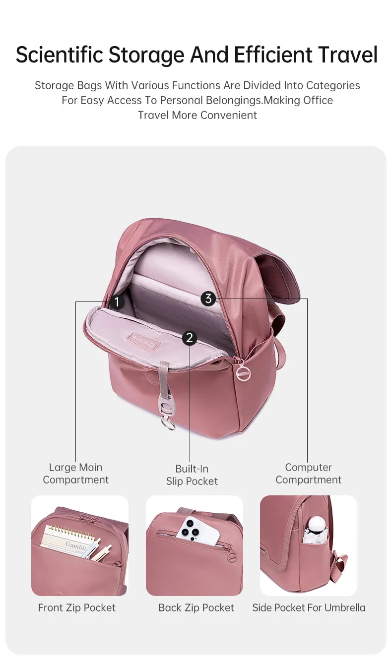 Chantria i-Luving Women Laptop Backpack Business Travel Multi Compartment Easy Carry Trend (14'')