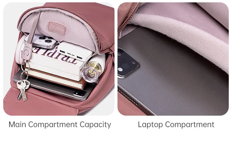 Chantria i-Luving Women Laptop Backpack Business Travel Multi Compartment Easy Carry Trend (14'')