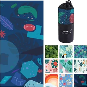 CHARS Microfiber Quick Drying Beach Towel Super Absorbent & Sand Free Towel for Kids Teens Adults Travel Gym Camping Pool Yoga Outdoor and Picnic(63"×31"/63"×39")