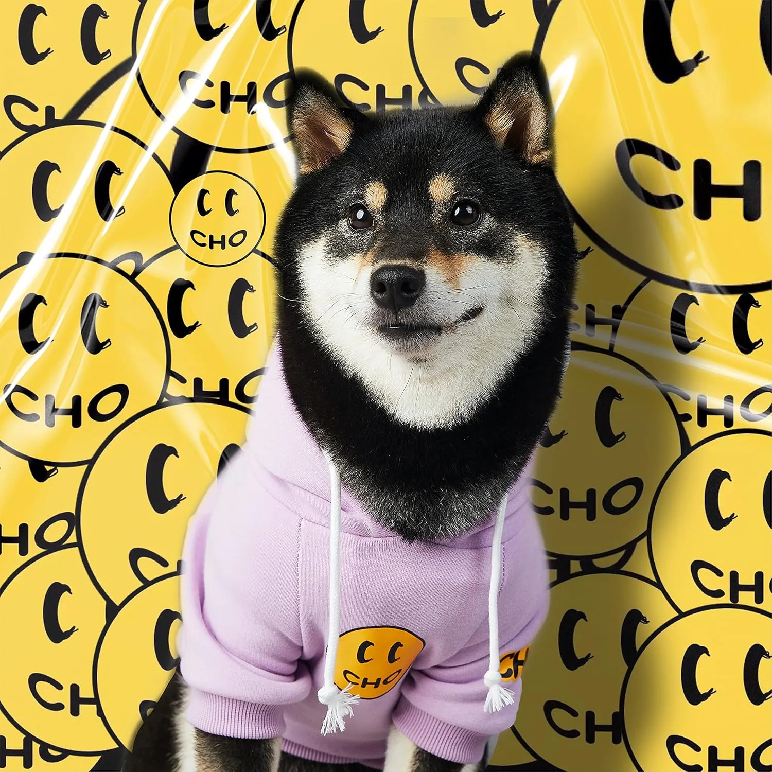 ChoChoCho Smiley Dog Hoodie Stylish Dog Clothes Smiley Face Sweater Cotton Sweatshirt Fashion Outfit for Dogs Cats Puppy Small Medium Large (M, Purple)