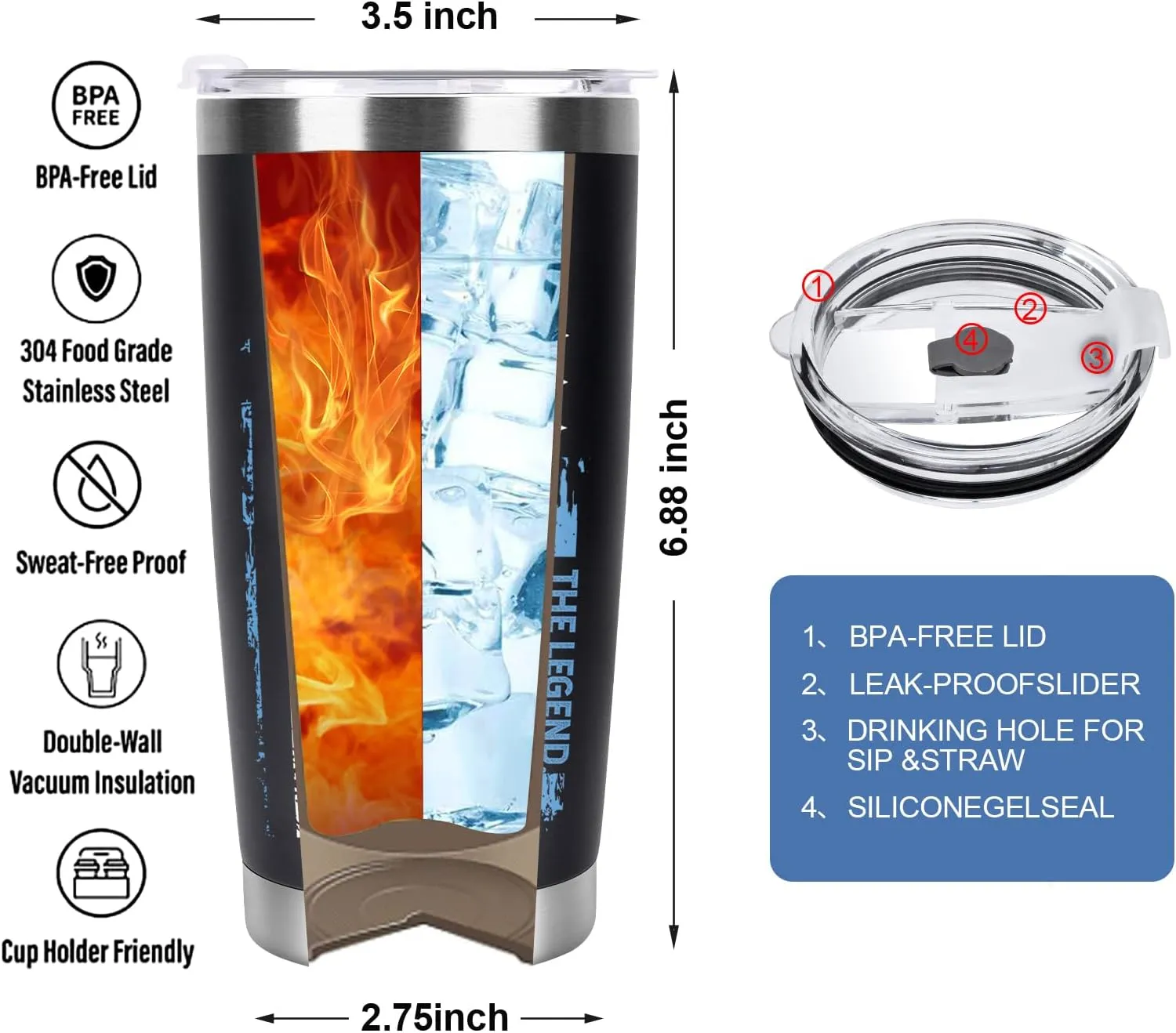Christmas Gifts for Dad and Husband from Daughter Son Wife, Stocking Stuffer for Stepdad Father in Law Him Bonus Daddy Papa Grandpa Uncle, Funny Birthday Christmas Anniversary Presents-20 oz Tumbler