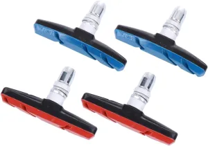 Ciieeo 2 Pairs Pads for Bikes Red Blue Brake Shoes with Strong Friction for Road and Mountain Biking Weather Cycling Accessories Front
