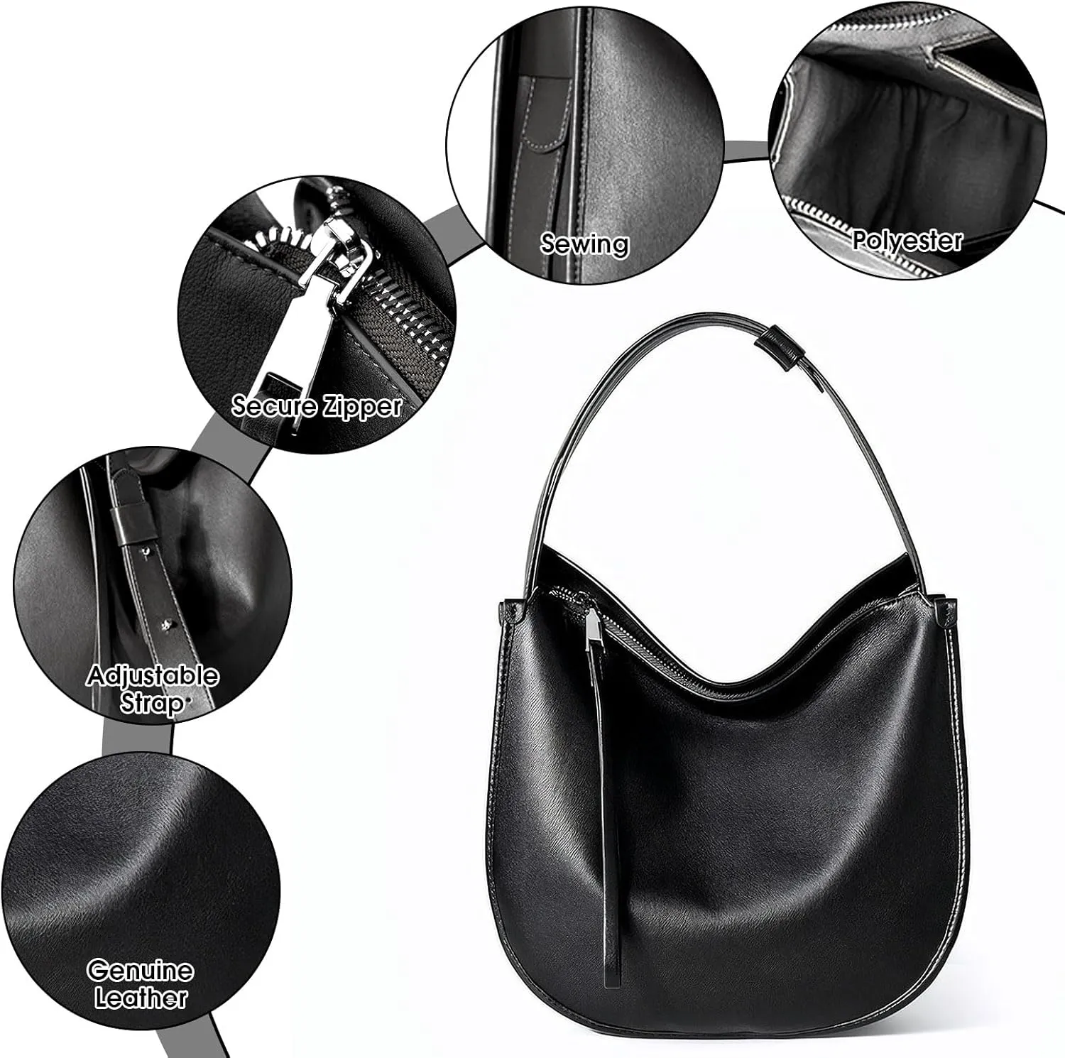 cjc Tote Bag, Modern Tote Bag for Women, Leather Tote Bag for Work,Tote Bag with Zipper Shoulder Bag, Leather Tote Bags Daily