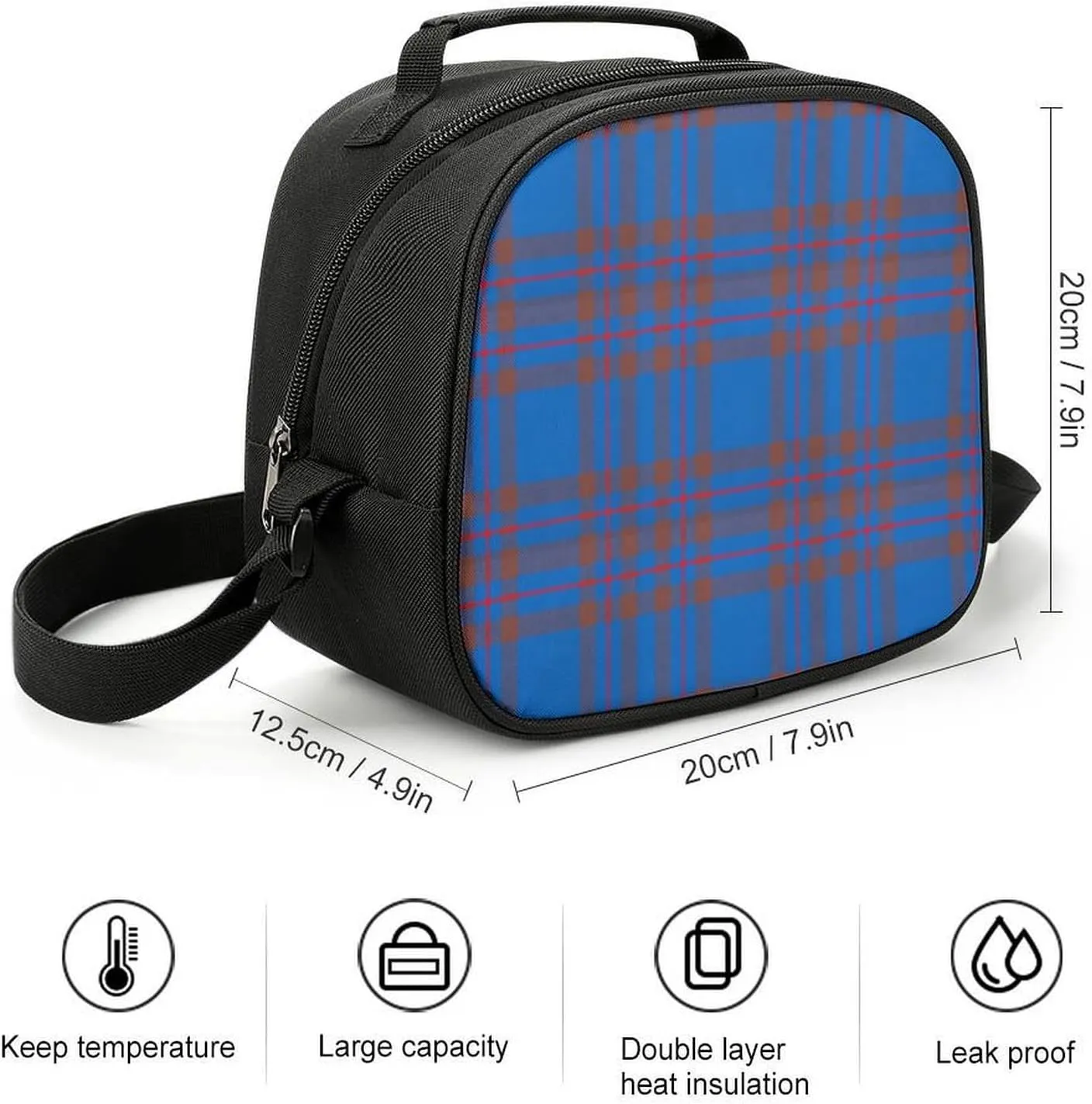 Clan Elliot Tartan Chiffon Large Capacity Portable Meal Bag