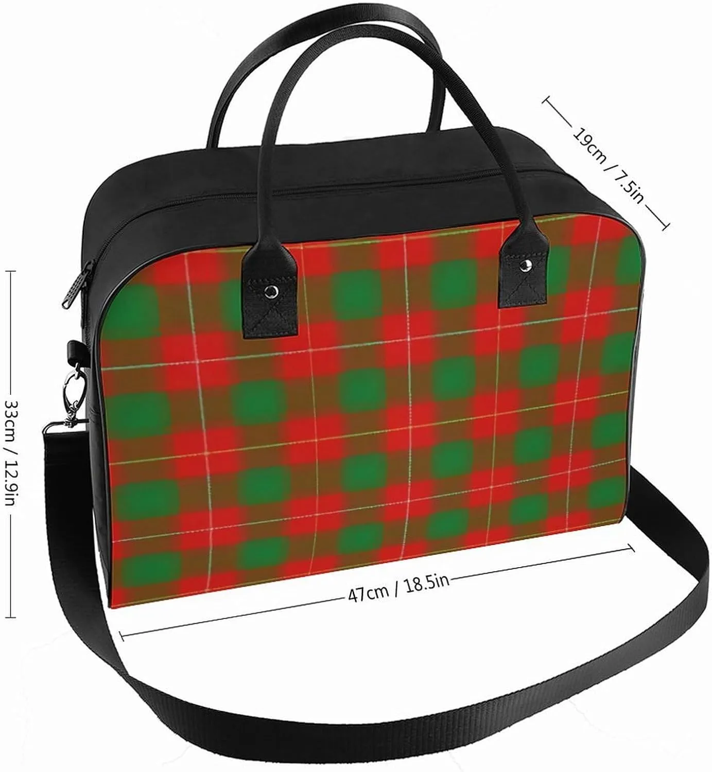 Clan Rutherford Tartan Fashionable Large Capacity Travel Handbag Unisex