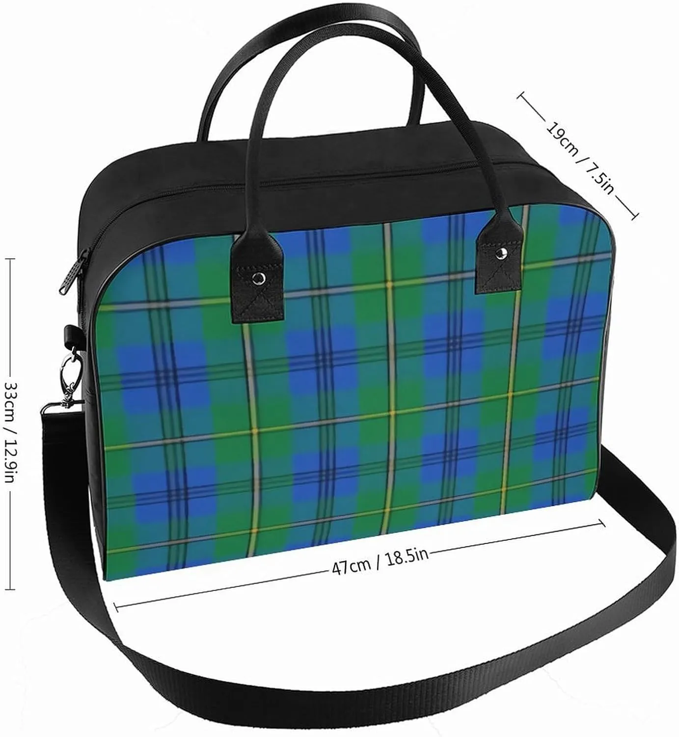 Clan Rutherford Tartan Fashionable Large Capacity Travel Handbag Unisex