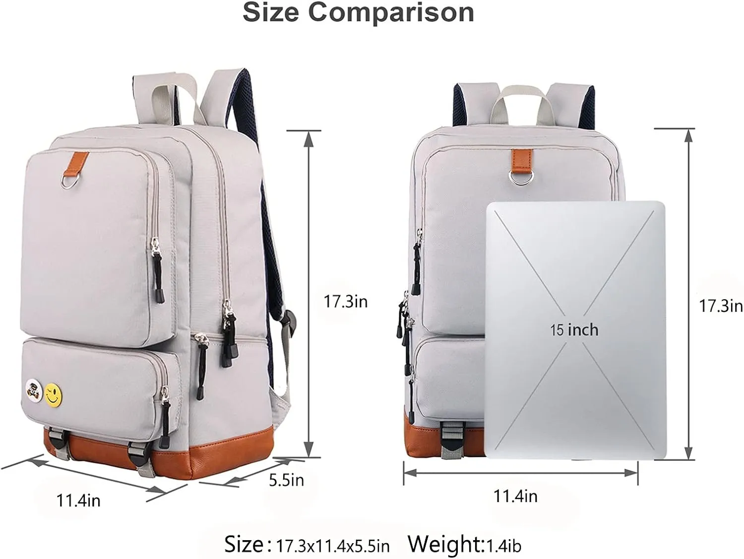 Classic Wear Resistant Laptop Bag Cartoon Casual Backpack Lightweight Large Capacity Travel Knapsack