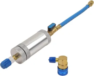 CMTOOL AC Oil Dye Injector Tool R134A Compressor Oil Injector Kit, Car A/C Kit with Snap Quick Coupler, Auto Automotive HVAC Tool