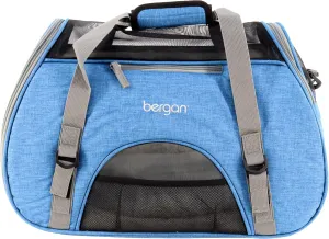 Coastal Pet Bergan Comfort Carrier - Breathable Travel Carrier for Dogs & Cats - Heather Bermuda, 19" x 10" x 13"