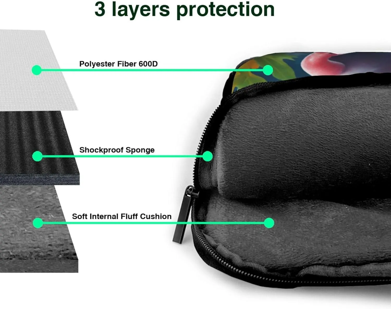 Colorful Paisley Black Bandana Laptop Shoulder Bag ​for Men Women, Computer Carrying Case Messenger Bag with Strap