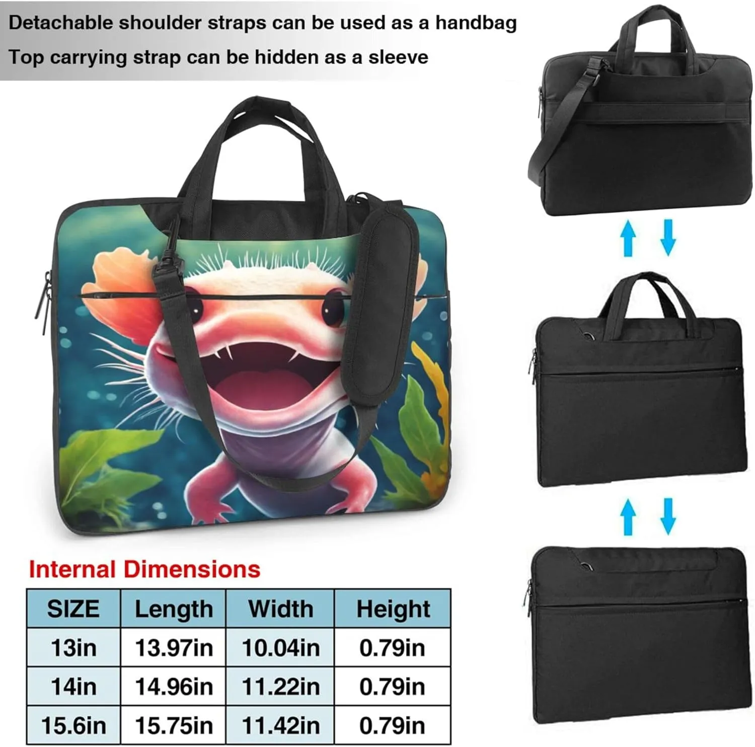 Colorful Paisley Black Bandana Laptop Shoulder Bag ​for Men Women, Computer Carrying Case Messenger Bag with Strap