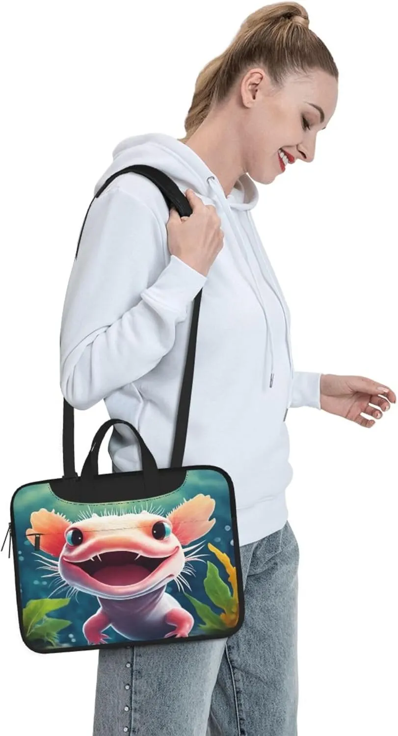 Colorful Paisley Black Bandana Laptop Shoulder Bag ​for Men Women, Computer Carrying Case Messenger Bag with Strap