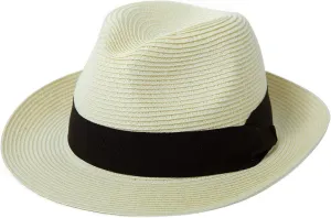 Comhats Oversized XL XXL Straw Fedora Hats for Men Big Head Mid Brim Sun UV Protection Summer Beach