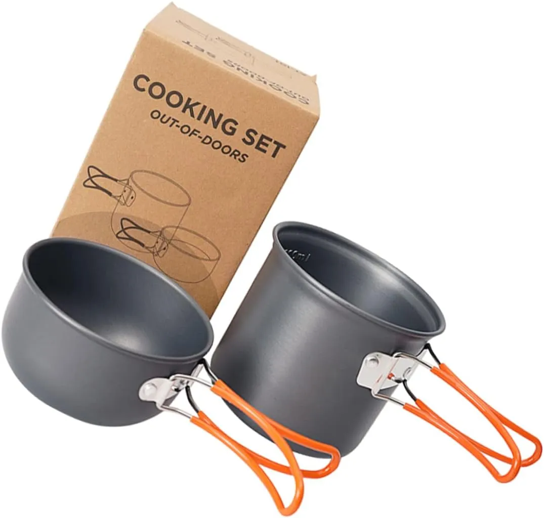 Cooking Equipment Camping Portable Lunch Box Folding Pot Outdoor Camping Army Lunch Box Non-Stick Cooking Pot