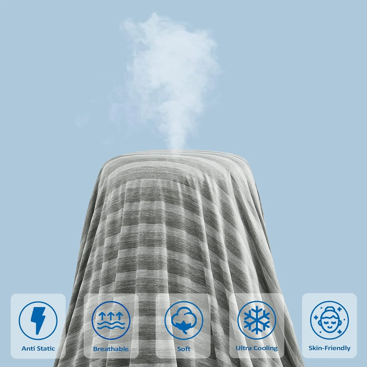 Cooling Blankets for Hot Sleepers, Arc-Chill Q-Max >0.5 Cool Fiber, Summer Cooling Throw Blanket for Hot Weather, Keeps Body Cool for Night Sweats, Soft Lightweight Sofa Blankets for Kid Adults