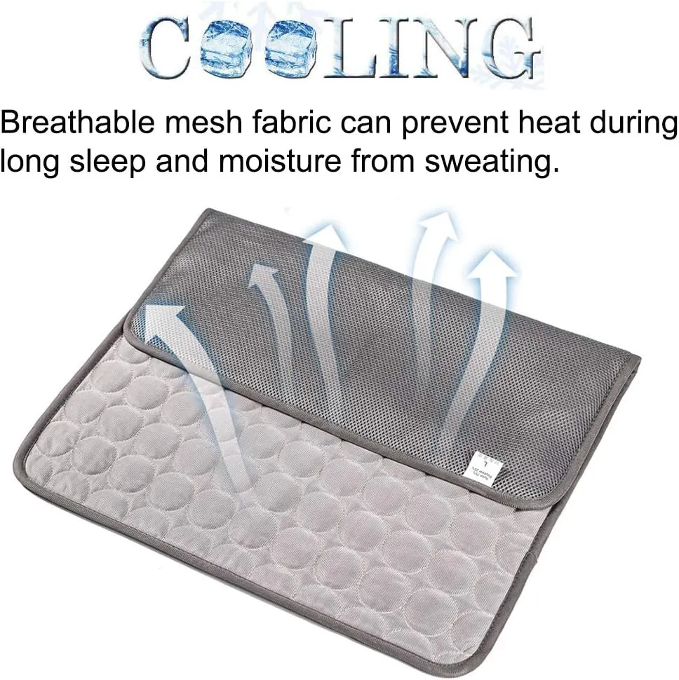 Cooling Mat for Dogs Summer Dog Pad for Small Medium Large Dogs Cats, Pet Ice Silk Blankets Sleeping Mat, Outdoor Dog Self Cooling Crate Sleep Mats Washable Portable