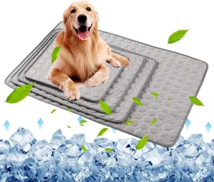 Cooling Mat for Dogs Summer Dog Pad for Small Medium Large Dogs Cats, Pet Ice Silk Blankets Sleeping Mat, Outdoor Dog Self Cooling Crate Sleep Mats Washable Portable