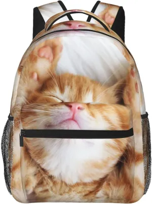 Coral Velvet Bath Designs Cat Backpack Laptop Backpack Sports Travel Shoulder bag Light casual backpack