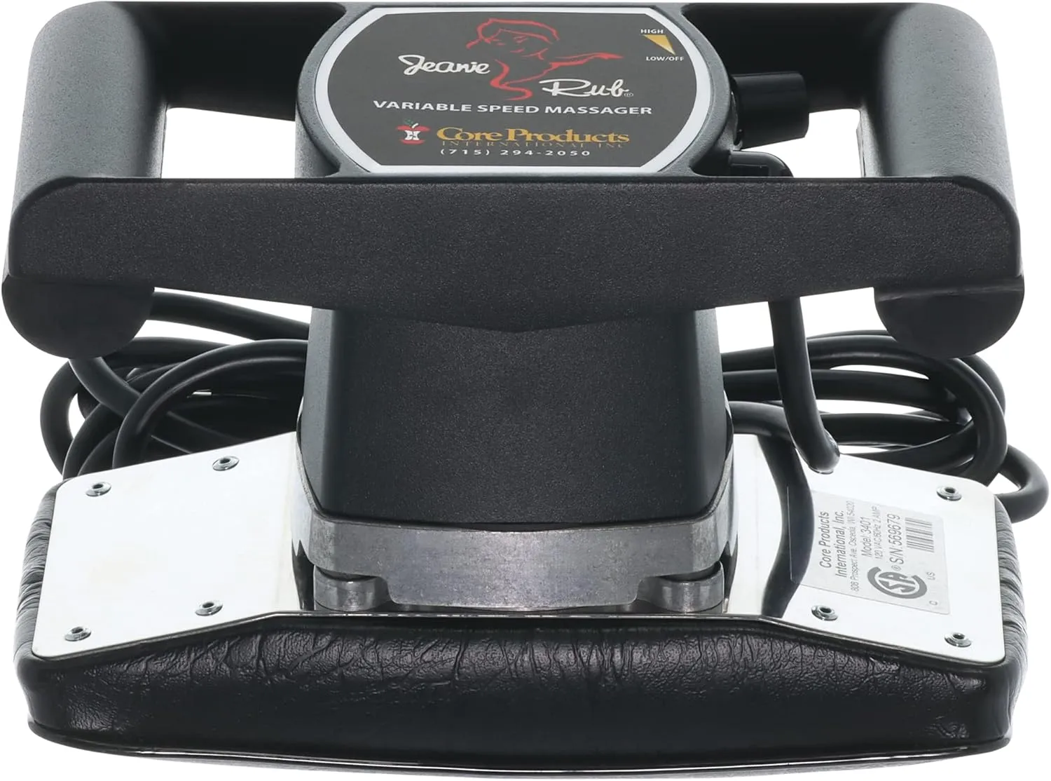 Core Products Jeanie Rub Variable Speed Massager, Deep Tissue Back & Shoulder Massager for Pain Relief, Body Massager for Back, Neck, Lower Back & Cellulite Massage