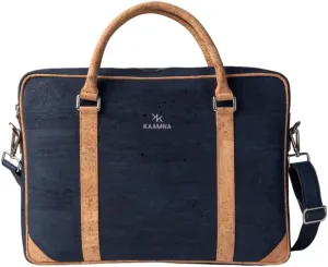 Cork Slim Laptop Bag - Unisex Luxury Work Briefcase For Men & Women - Sustainable Vegan Leather Business Bag