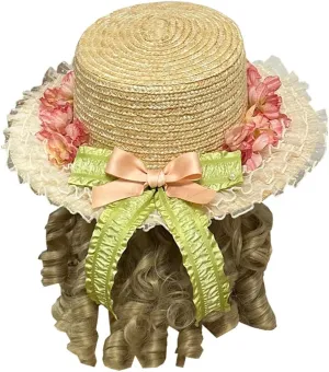 COSDREAMER Womens Victorian Hat Vintage Tea Party Sun Hat Flat