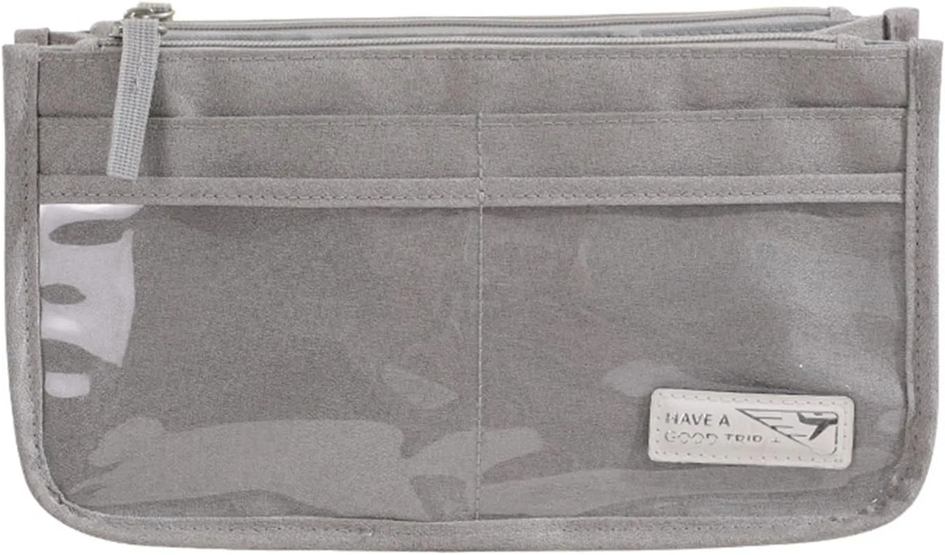 Cosmetic Bag, Women Men Travel Wash Necessaries Cosmetic Bag Large Capacity Professional with Multiple Compartments Toiletries Handbag, Grey