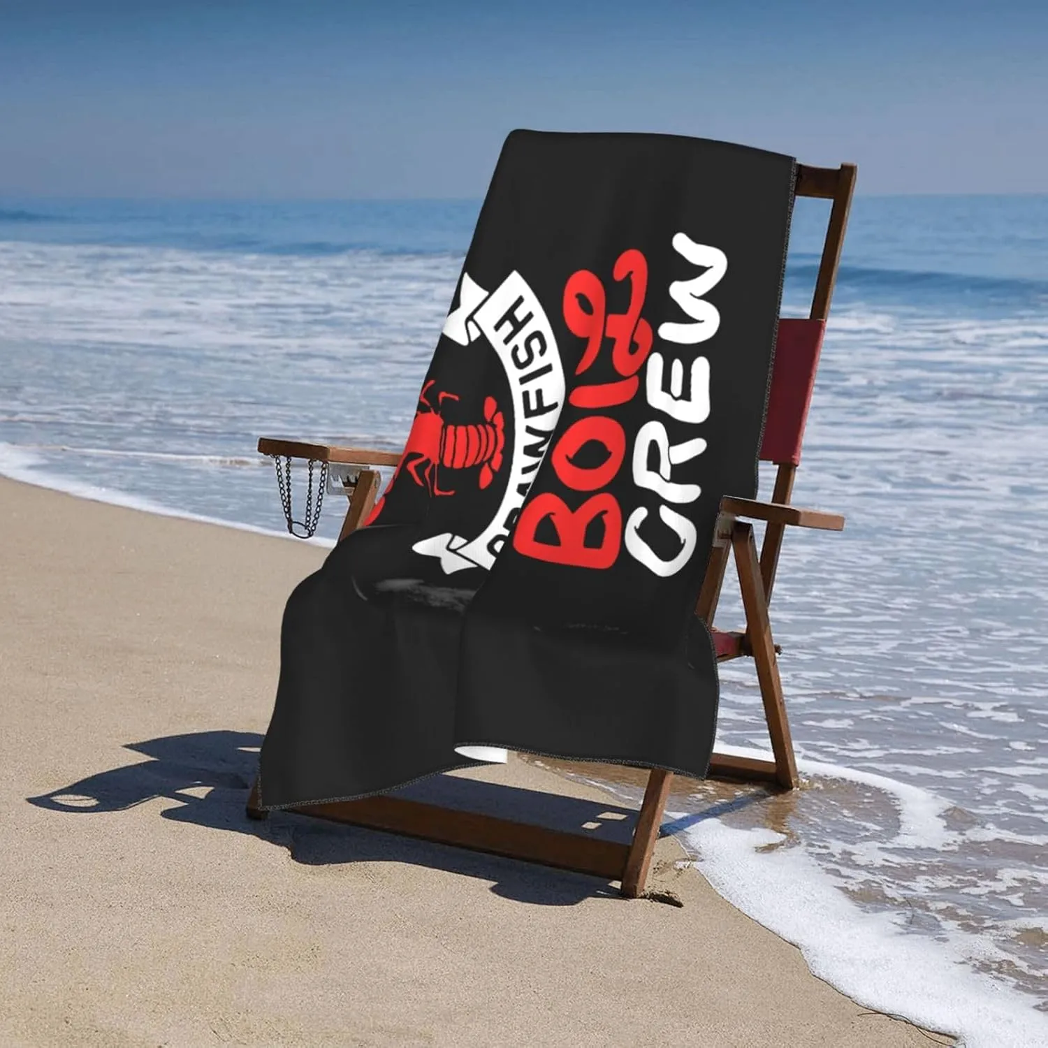 Crawfish Boil Crew Extra Large & Super Soft Beach Towel - Oversized Quick-Drying Sand Towel, Highly Absorbent, Perfect for Beach & Pool
