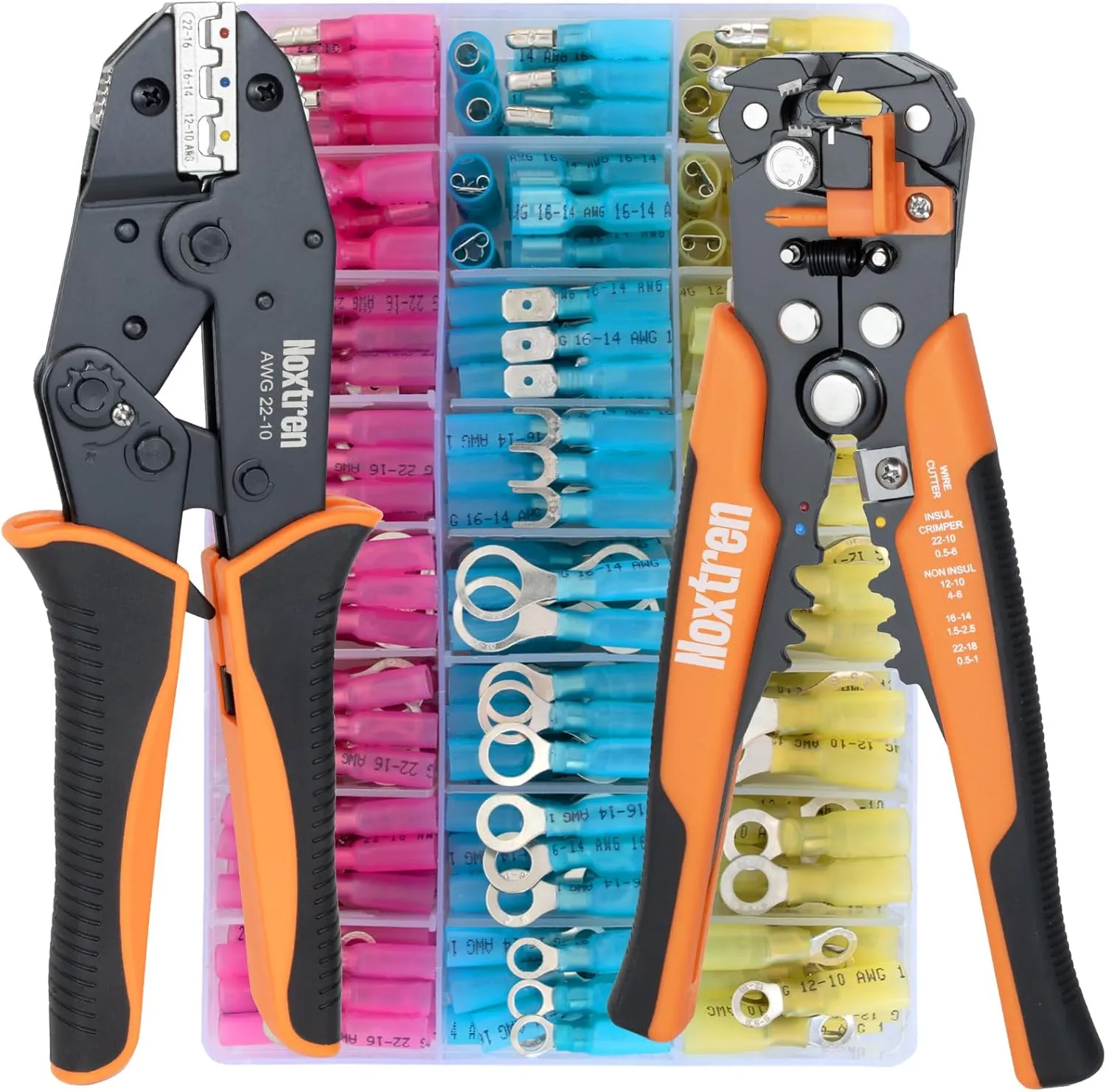 Crimping Tool For Heat Shrink Connectors, 310PCS AWG 22-10 Waterproof Automotive Marine Grade Heat Shrink Wire Connectors and Wire Stripper