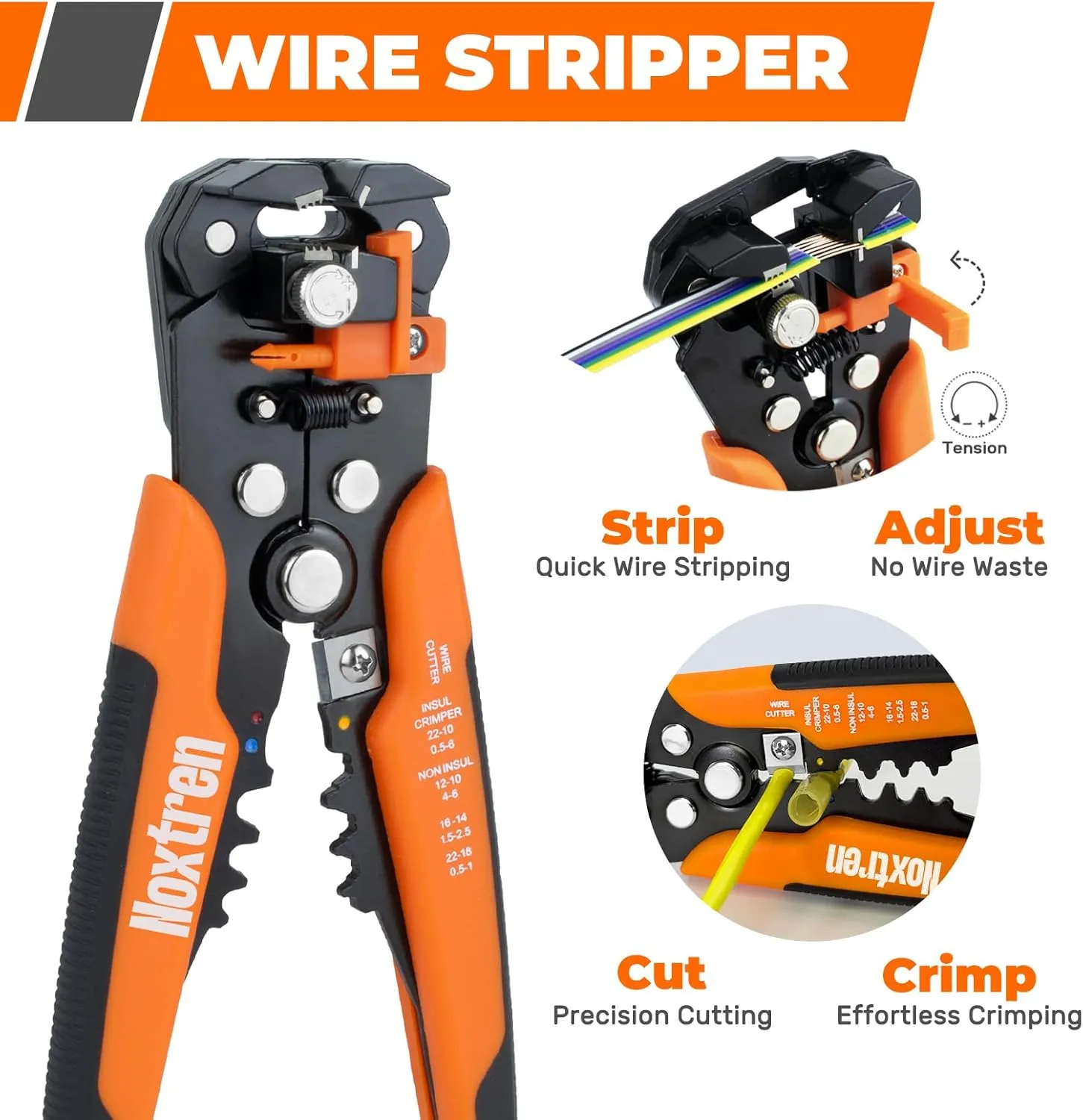 Crimping Tool For Heat Shrink Connectors, 310PCS AWG 22-10 Waterproof Automotive Marine Grade Heat Shrink Wire Connectors and Wire Stripper