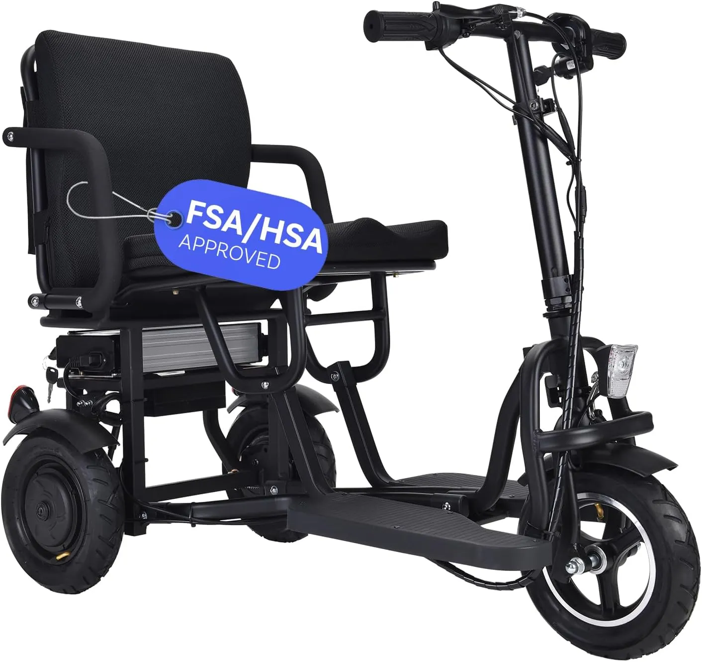 Culver Cougar Folding Mobility Scooter, Lightweight Portable Scooter for Adults - FSA HSA Eligible 3 Wheel Motorized Scooter - Travel Scooters, 280lbs, Only 49lbs - 15mi Range Electric Scooter Adults