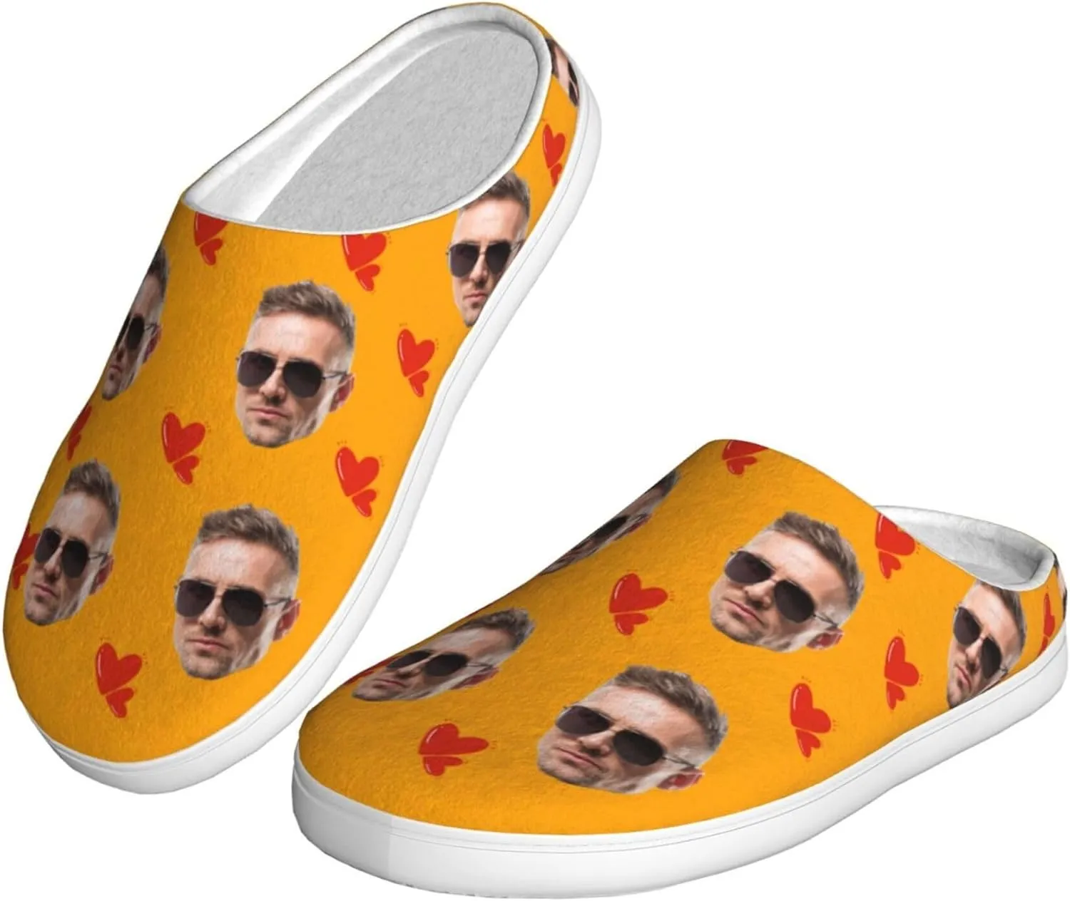 Custom Cotton Slippers Personalized Winter House Slippers With Face Photos And Name Customized Cotton Slippers for Men/Women