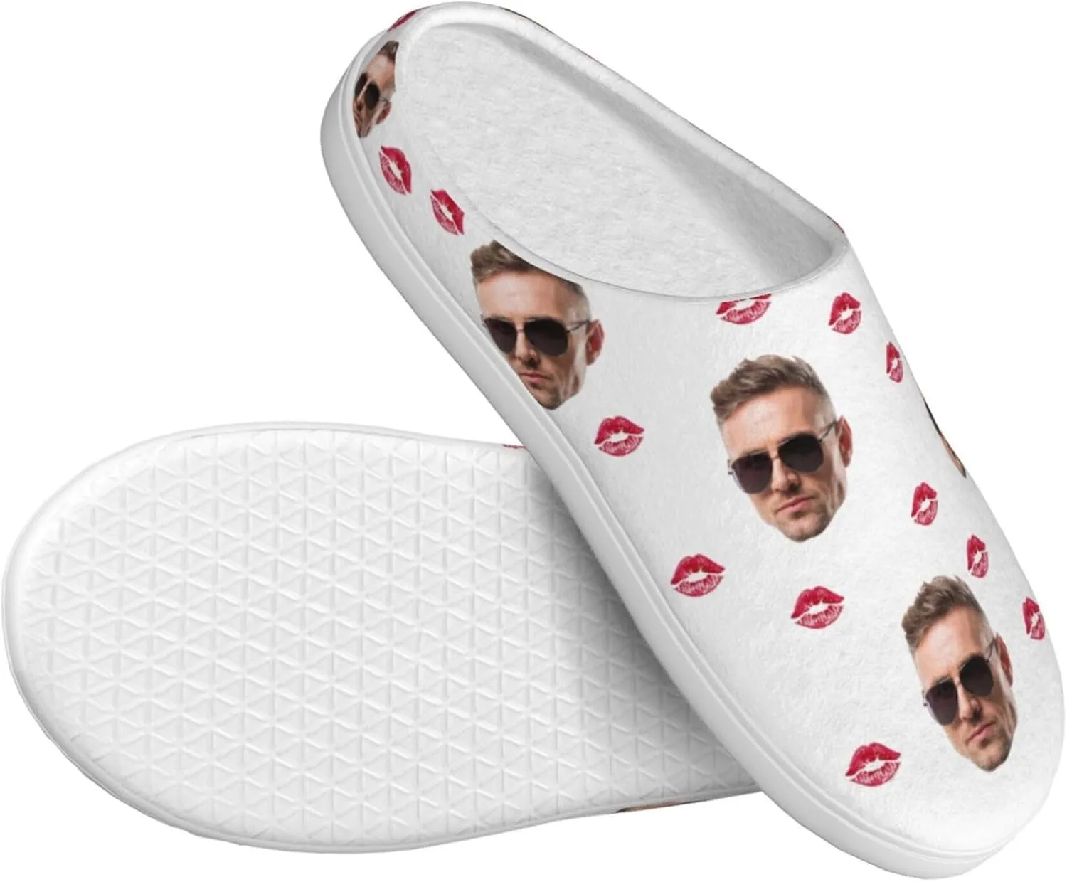 Custom Cotton Slippers Personalized Winter House Slippers With Face Photos And Name Customized Cotton Slippers for Men/Women