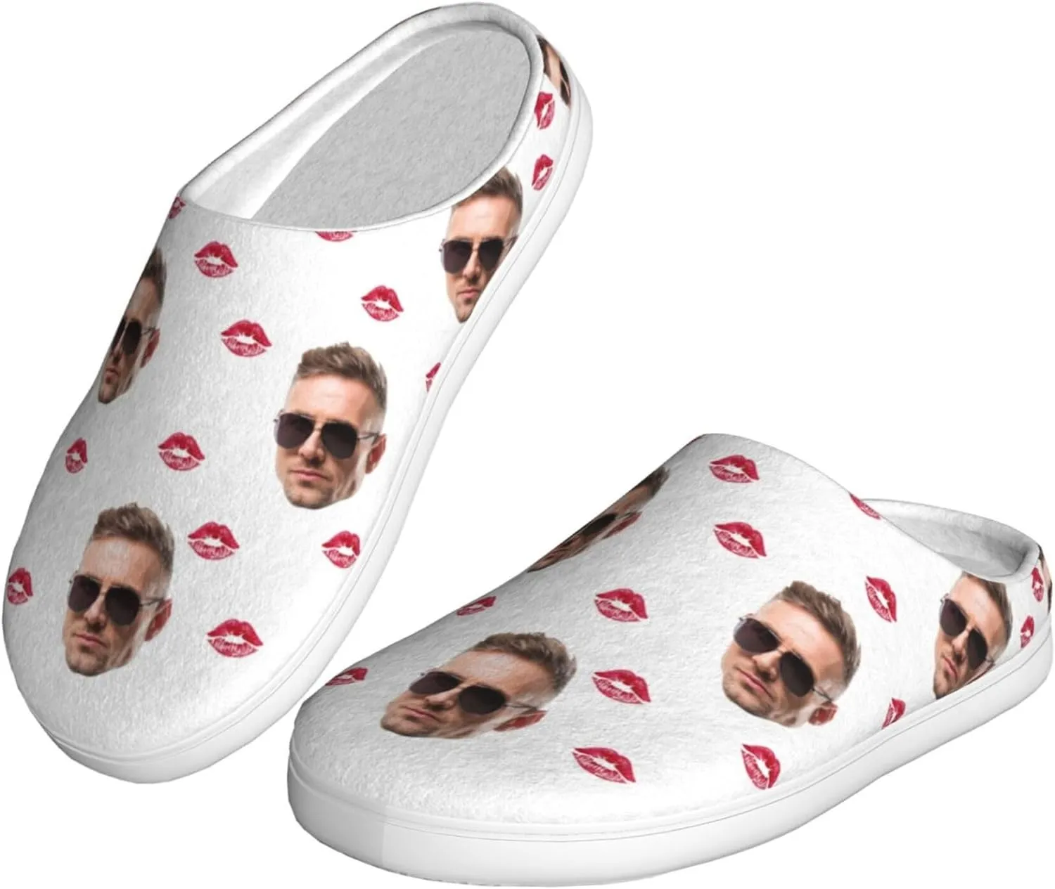 Custom Cotton Slippers Personalized Winter House Slippers With Face Photos And Name Customized Cotton Slippers for Men/Women
