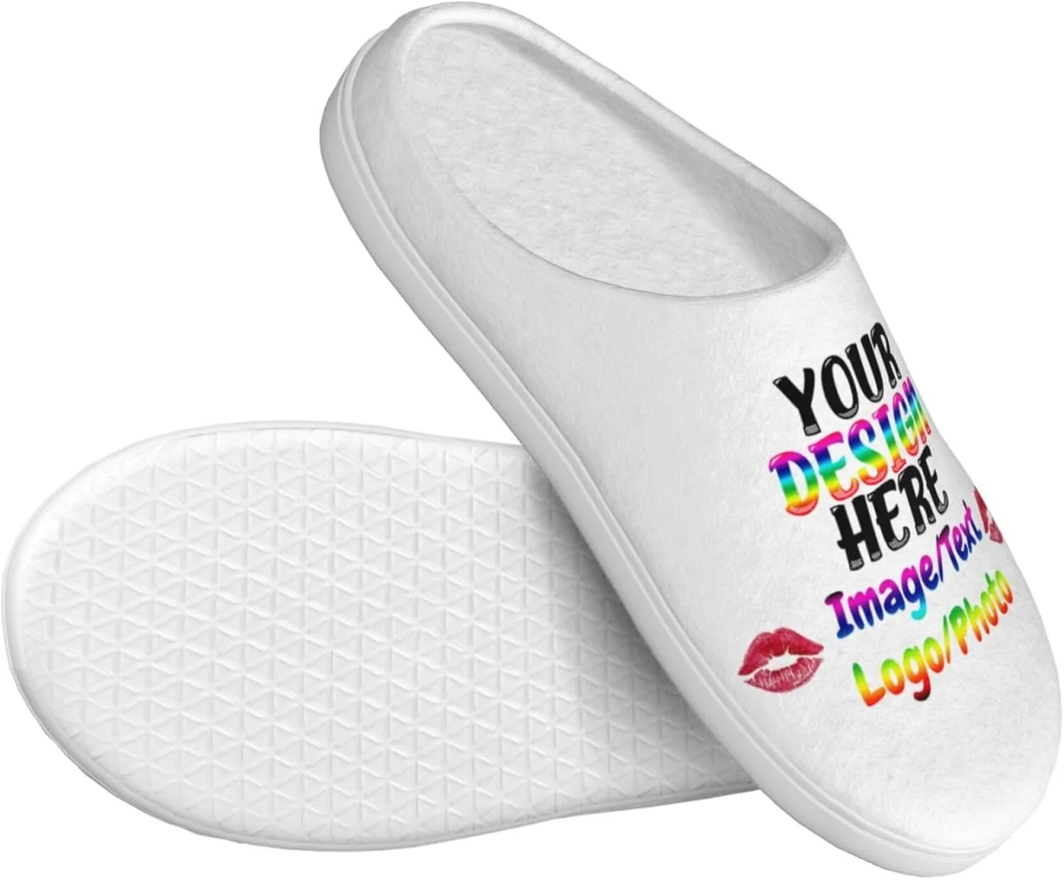 Custom Cotton Slippers Personalized Winter House Slippers With Face Photos And Name Customized Cotton Slippers for Men/Women